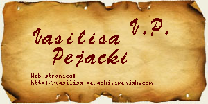 Vasilisa Pejački vizit kartica